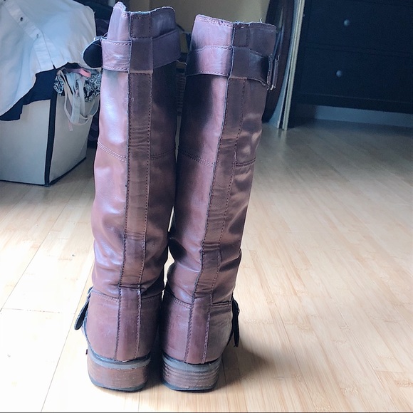 Real brown leather below the knee boot - Picture 3 of 5